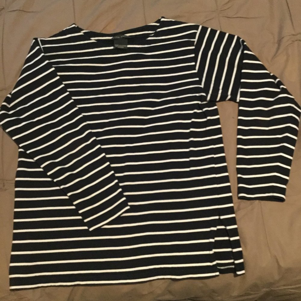 Laura Ashley Striped ⚓️ Boating Shirt Size M